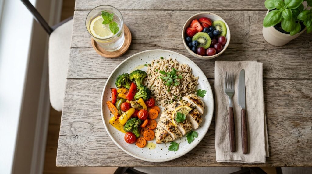 weight loss guide healthy balanced diet meal plate