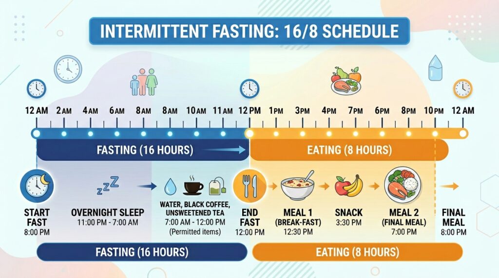 weight loss guide intermittent fasting schedule chart